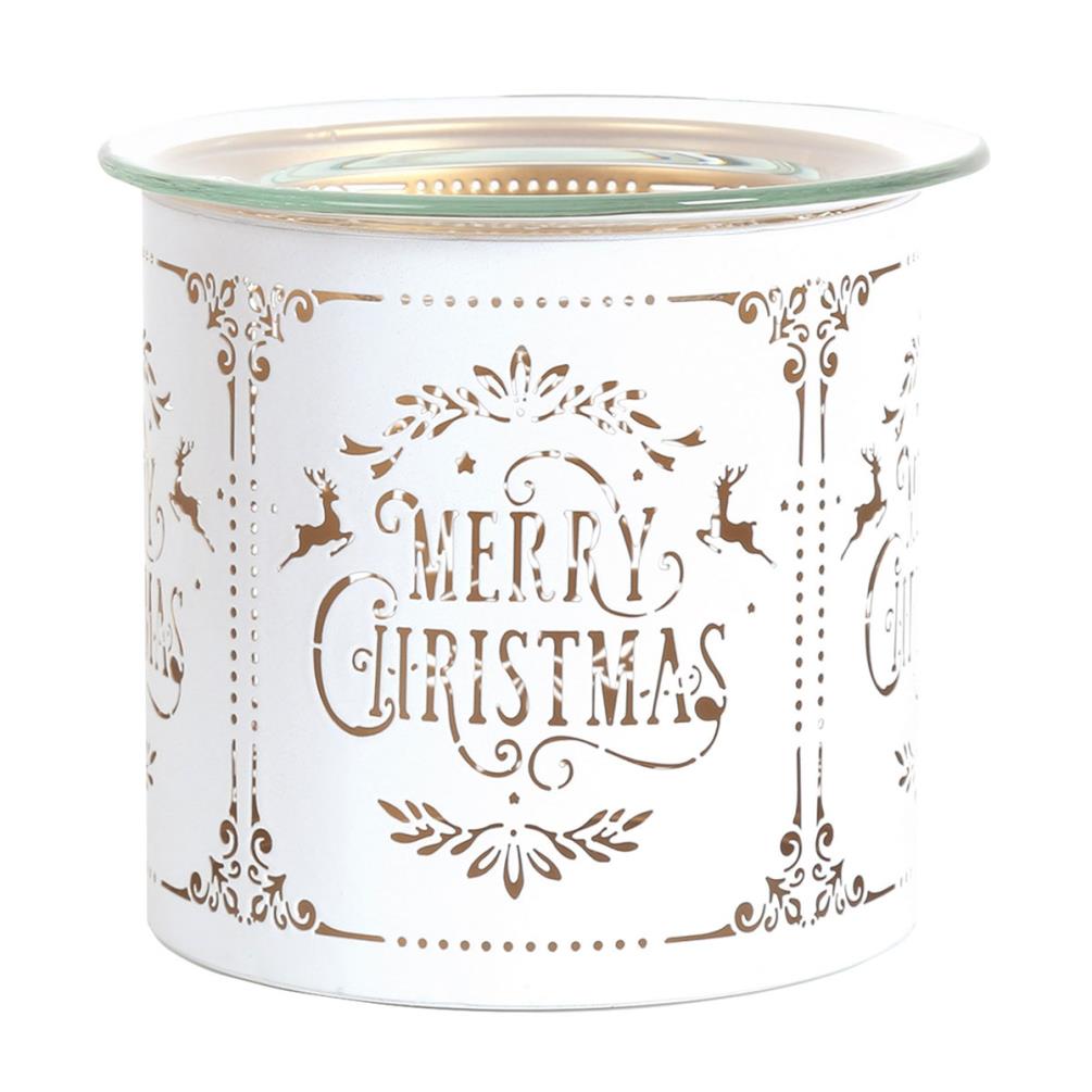 Aroma White Merry Christmas Jar Sleeve & Wax Melt Warmer Extra Image 3